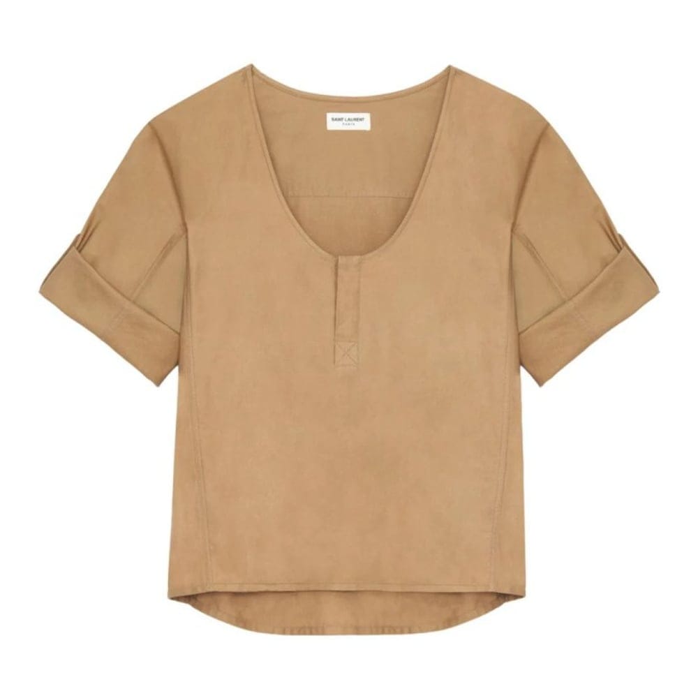 Saint laurent - Blouse à manches courtes 'Turn-Up' pour Femmes