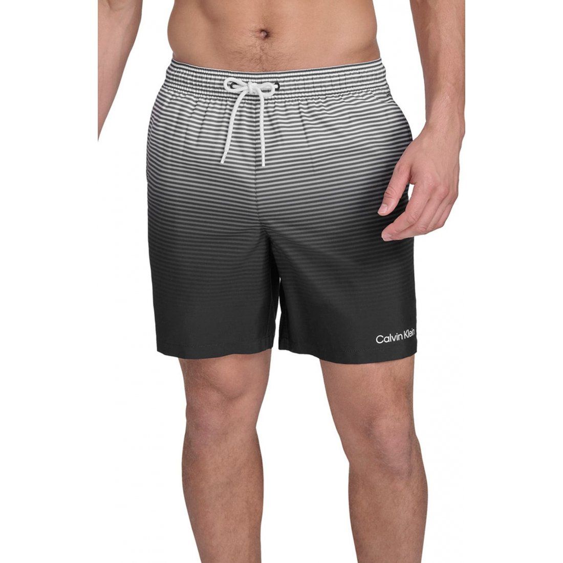Calvin klein - Short de bain 'Graphite Stripe Core Volley' pour Hommes