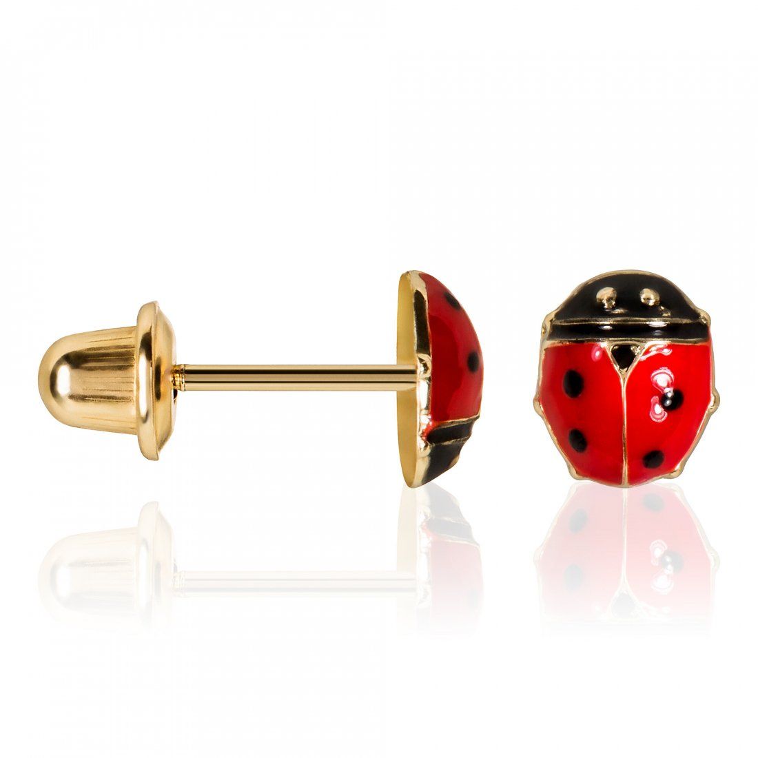 L'instant d'or - Boucles d'oreilles 'Happy Coccinelle' pour Filles