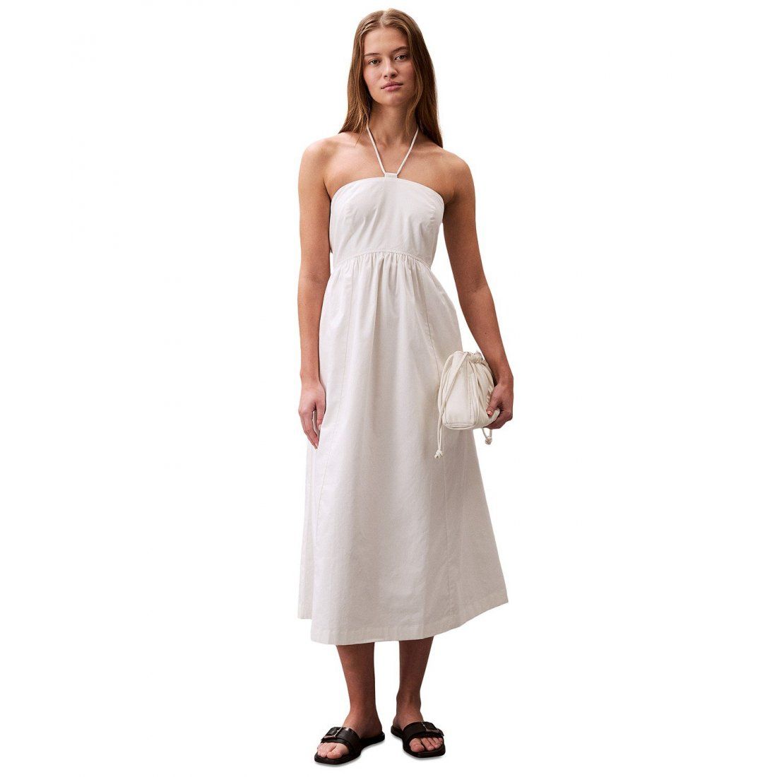 Calvin klein jeans - Femmes's 'Twill Halter' Robe Midi