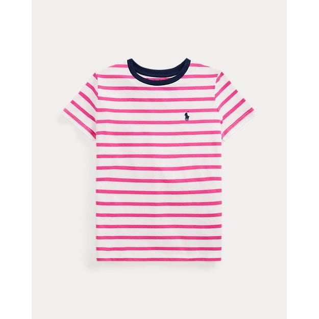 Ralph lauren kids - 'Striped Cotton Jersey Tee' pour Grandes filles