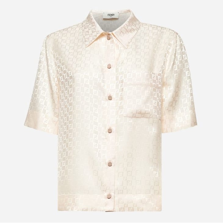 Fendi - Chemise à manches courtes 'FF' pour Femmes