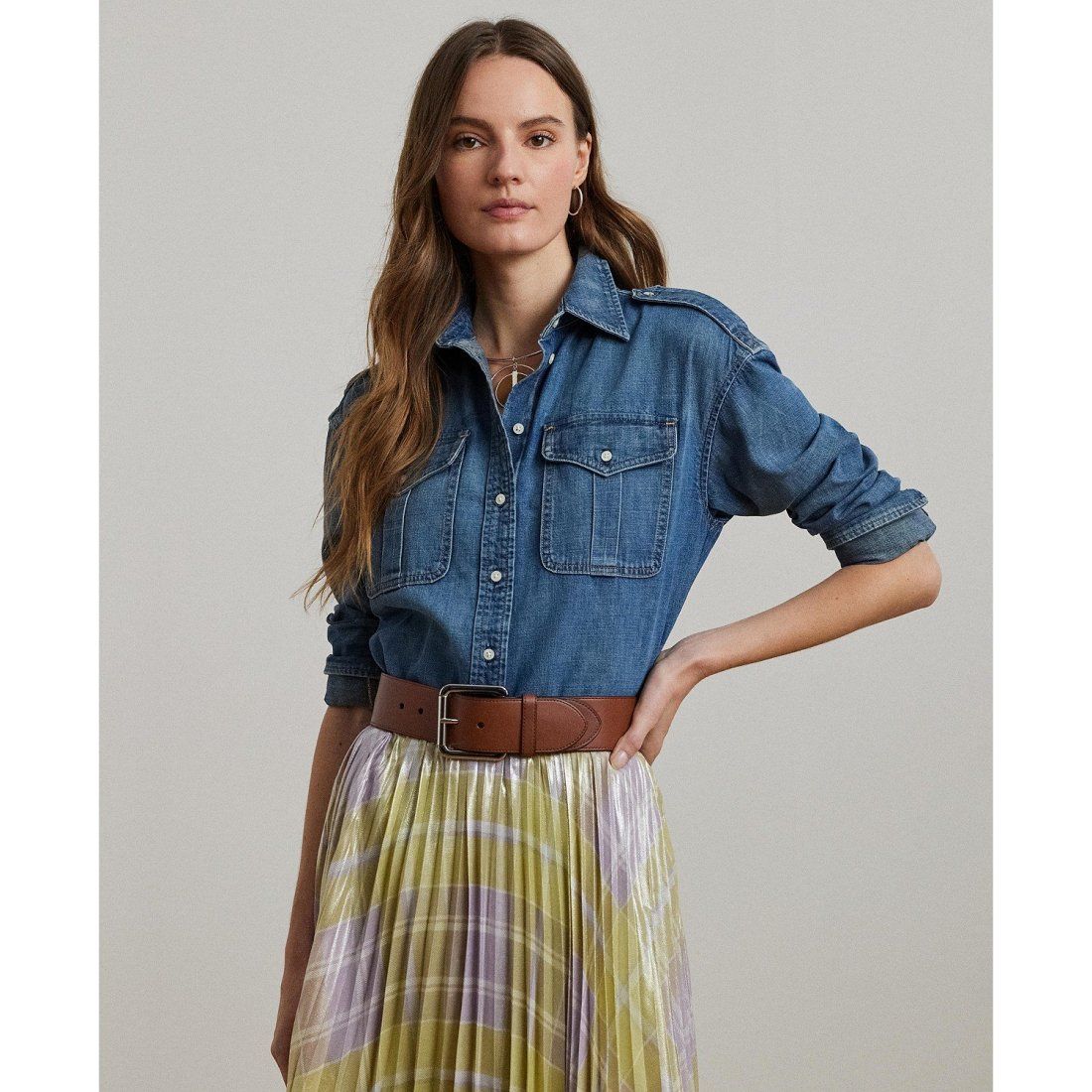 Lauren ralph lauren - "Chemise en Jean 'Relaxed-Fit' pour Femmes"