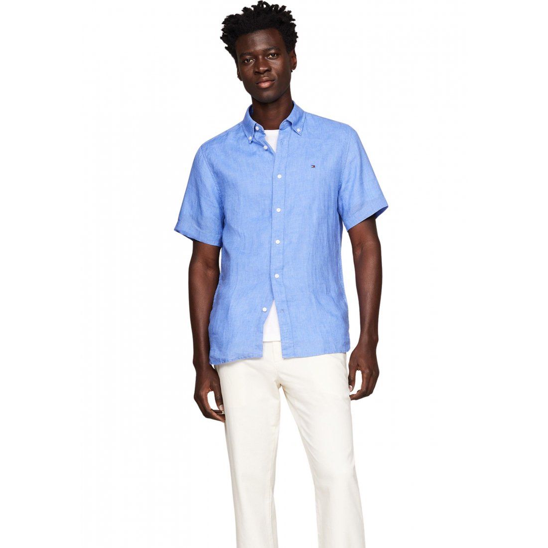 Tommy hilfiger - "Chemise à manches courtes 'Pigment Dyed Linen' pour Hommes"