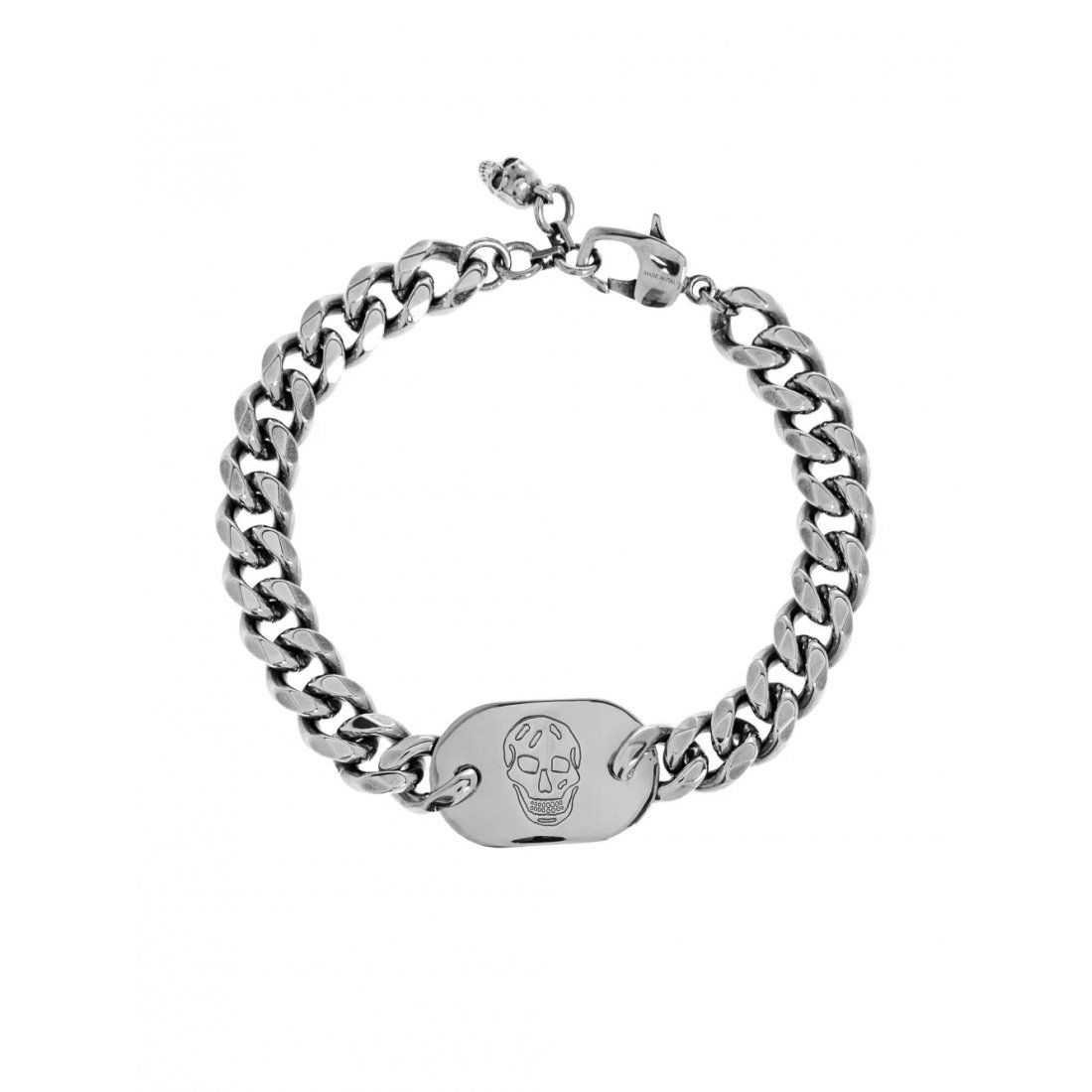 Alexander mcqueen - Bracelet 'Skull-Plaque Curb-Chain' pour Hommes