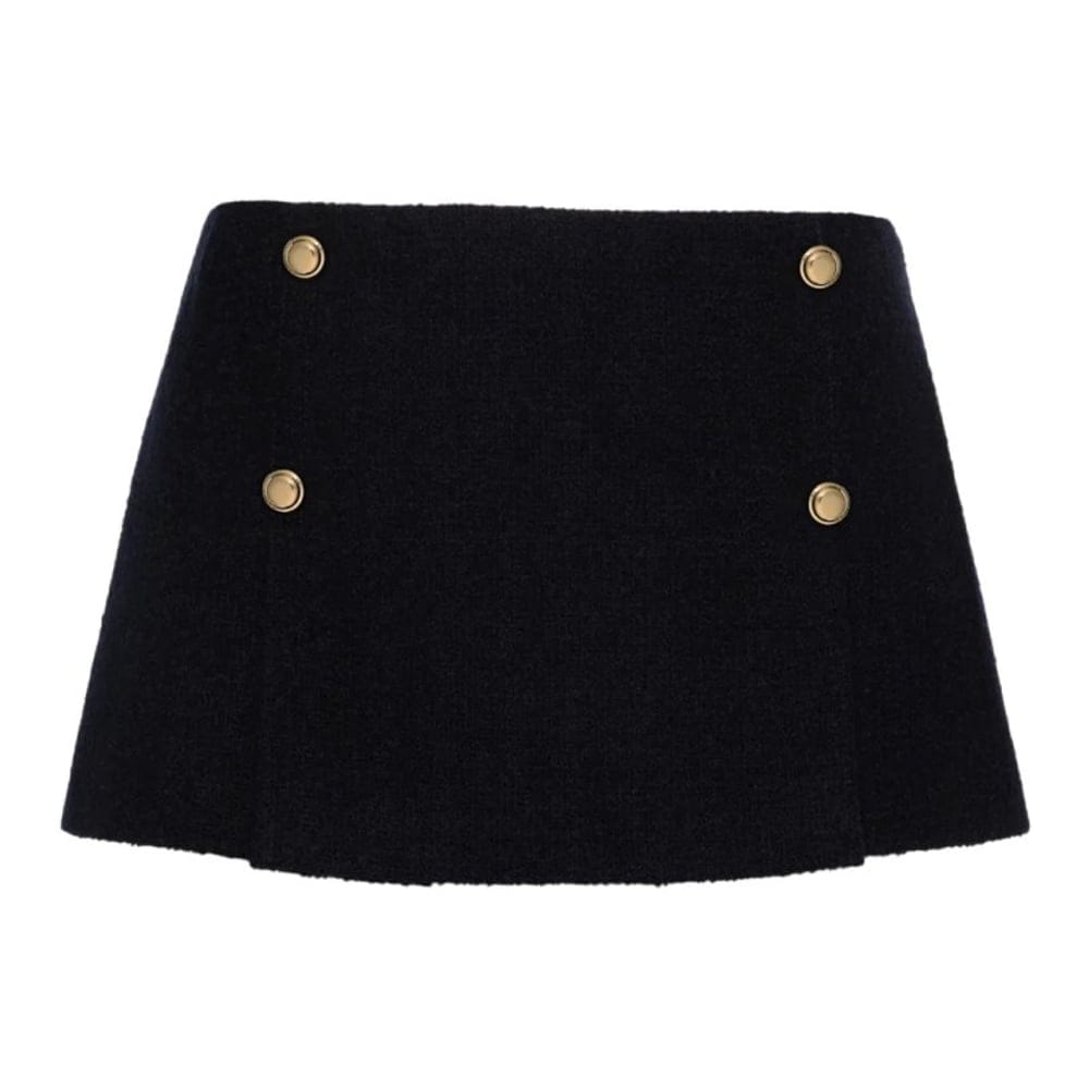 Miu miu - Jupe 'Pleat-Detail Tweed' pour Femmes