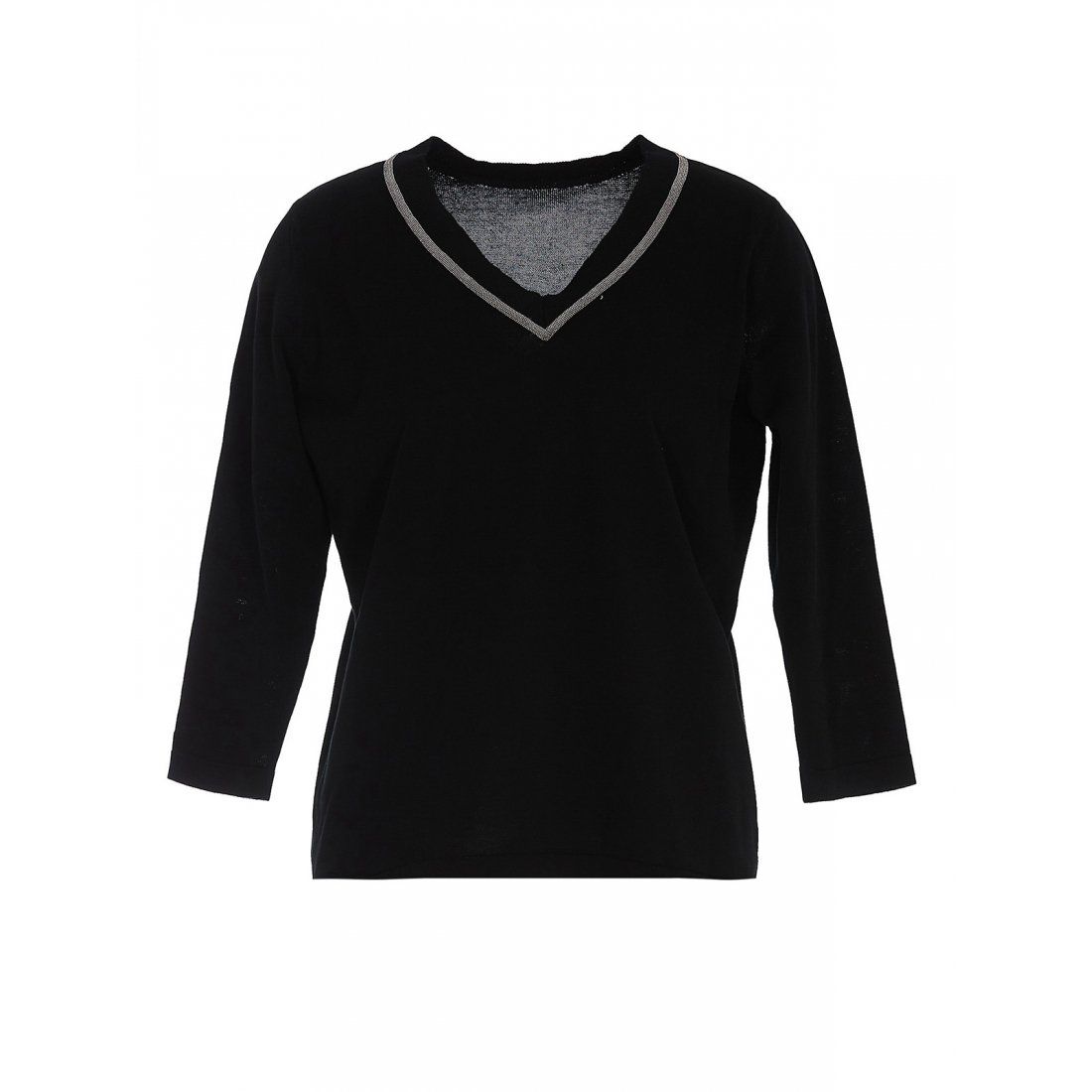 Fabiana filippi - Pull 'Brass Detailed Black' pour Femmes