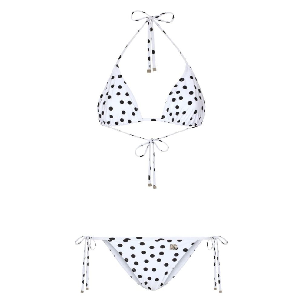 Dolce&gabbana - Bikini 'Polka Dot-Print Triangle-Cup' pour Femmes