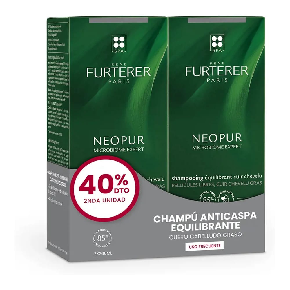 René furterer - Neopur Shampooing Antipelliculaire Cuir Chevelu Gras Lot - Cheveux gras, 150 ml, 2 Pièces