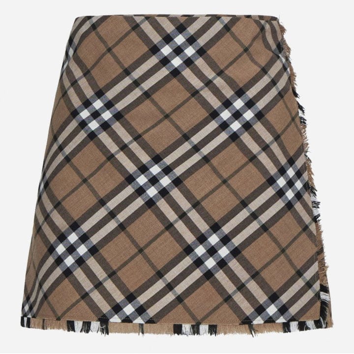 Burberry - Mini Jupe 'Check Print Kilt' pour Femmes