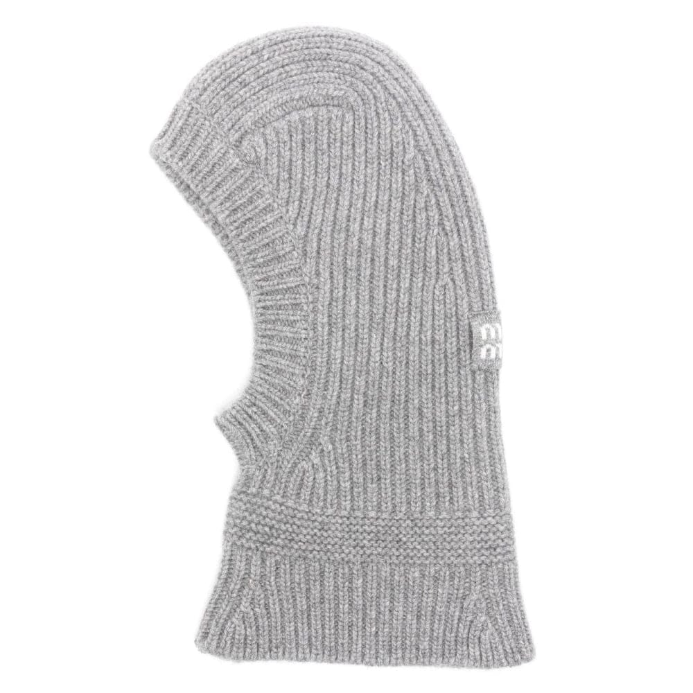 Miu miu - Balaclava 'Intarsia Logo Chunky' pour Femmes
