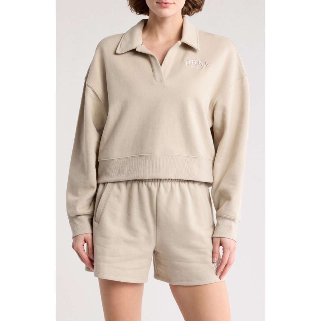 Dkny - Sweatshirt 'Embroidered Logo Johnny Collar' pour Femmes