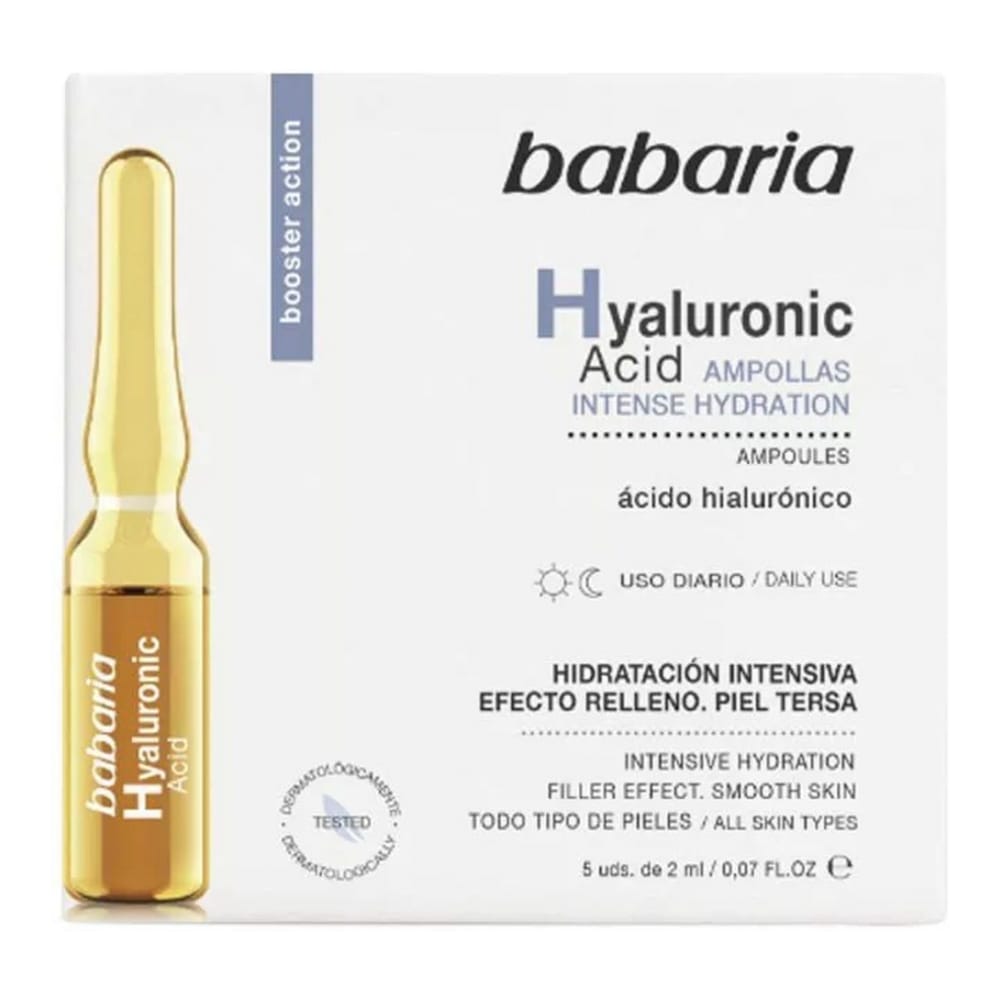 Babaria - Ampoules 'Hyaluronic Acid Intense Hydration' - 5 Pièces, 2 ml