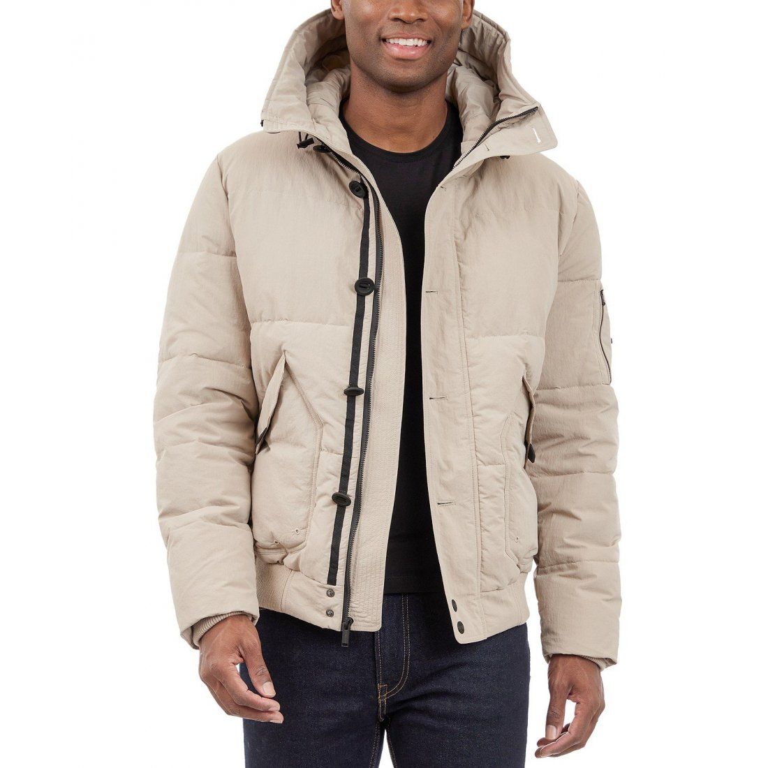 Michael kors - Manteau 'Crinkle Heavy Short Snorkel' pour Hommes