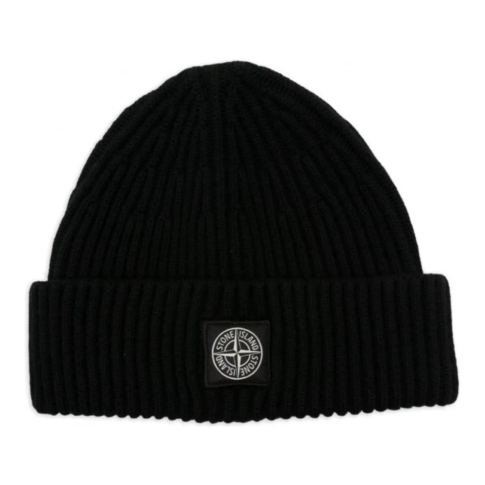 Stone island - Bonnet 'Ribbed logo' pour Hommes