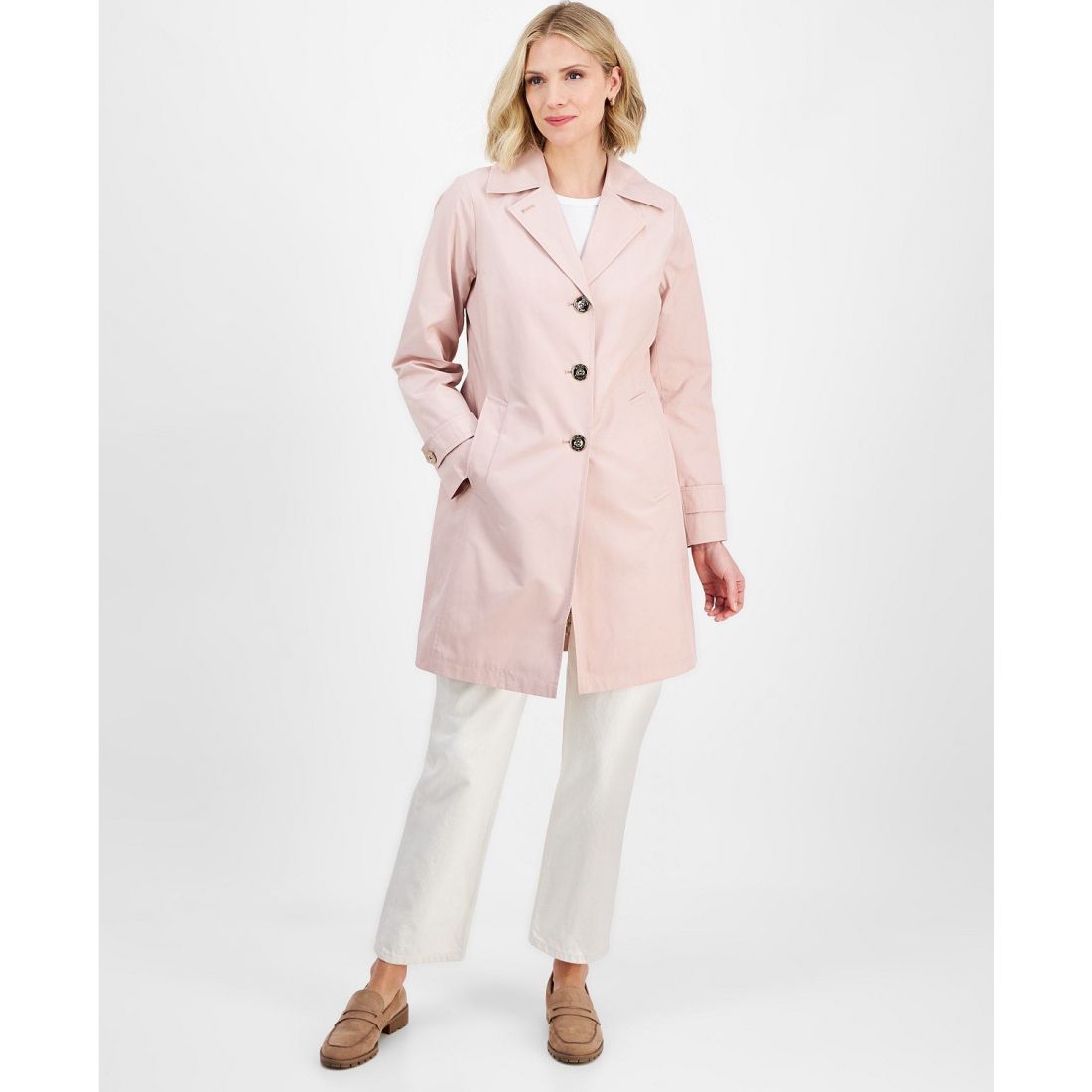 Michael kors - Manteau 'Notched Collar Button-Front' pour Femmes