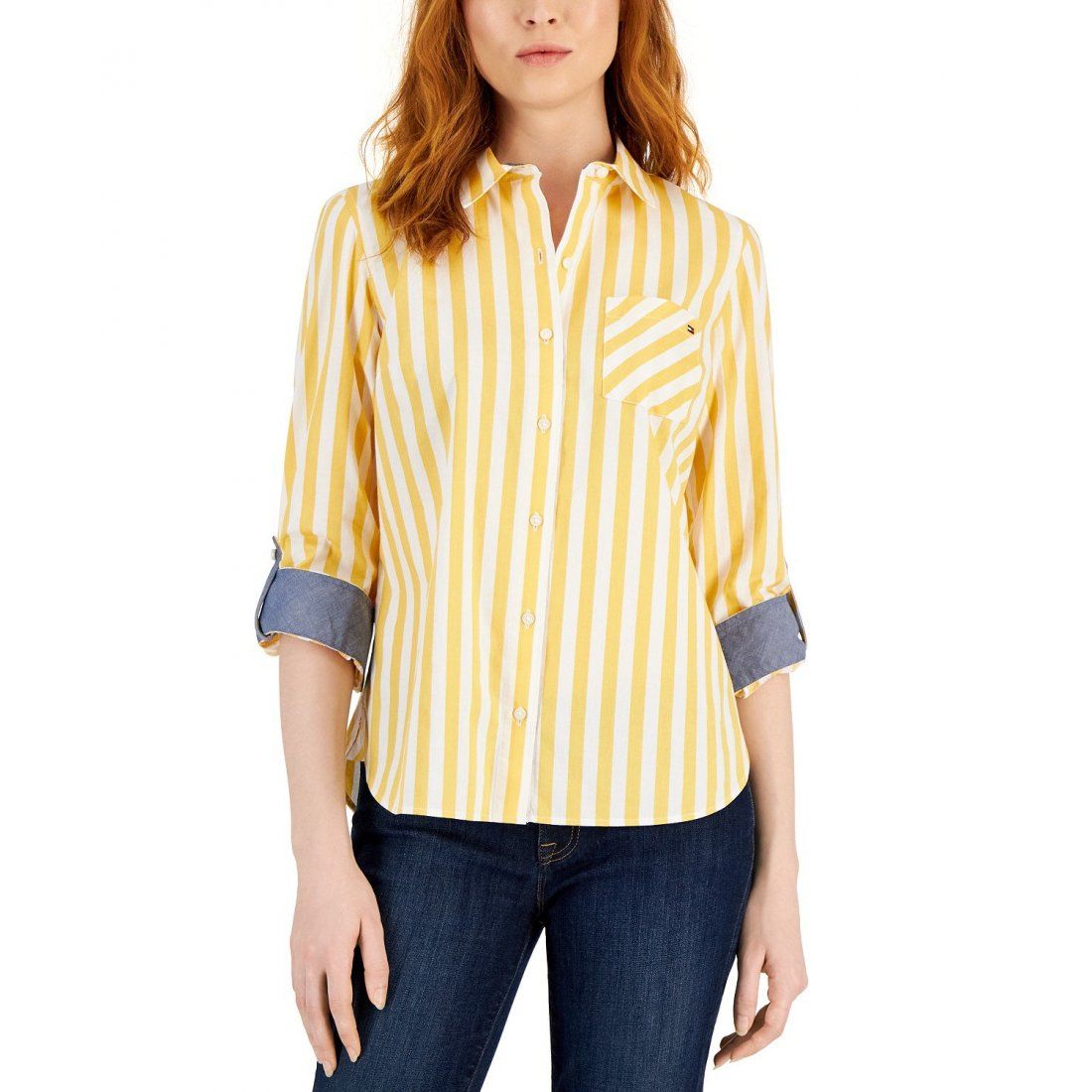 Tommy Hilfiger - Chemise 'Striped Roll Tab' pour Femmes