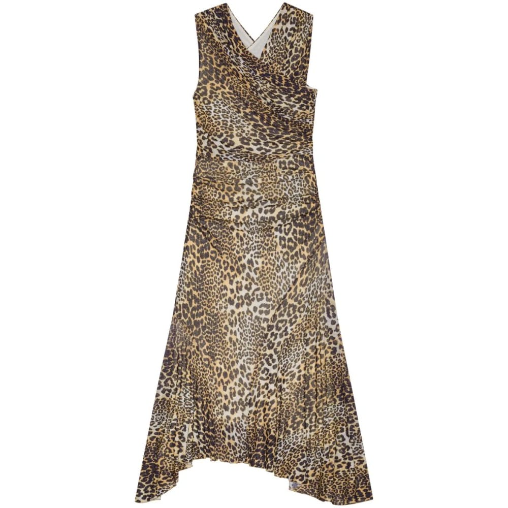 Ganni - "Robe maxi 'Leopard-Print' pour Femmes"