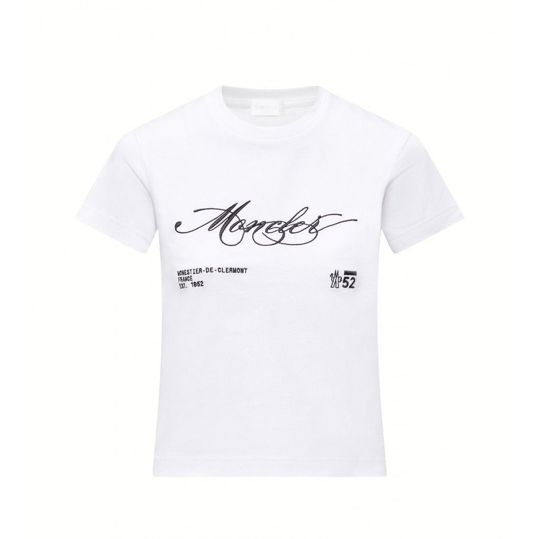 Moncler - T-shirt 'Embroidered Cursive Logo' pour Femmes