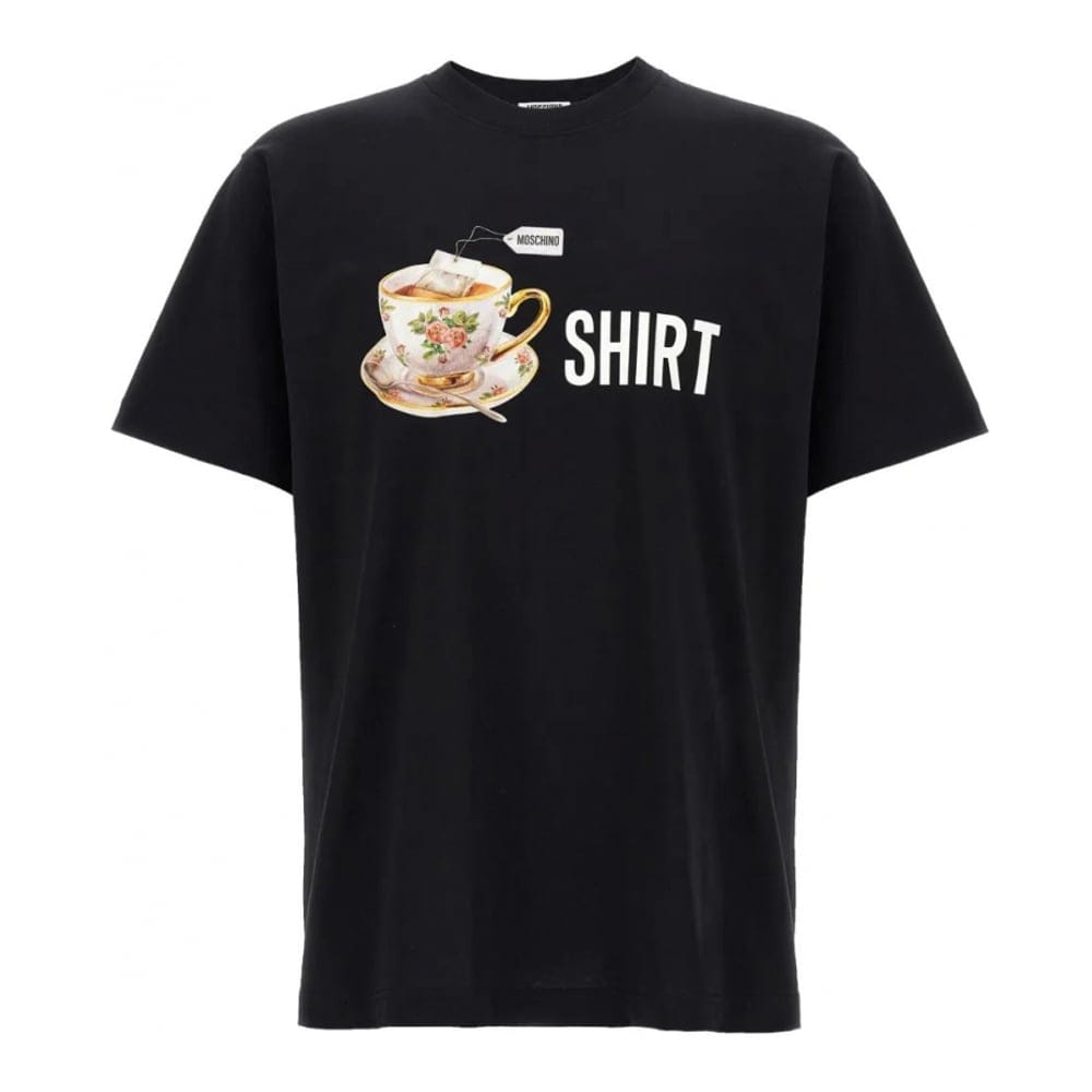 Moschino - T-shirt 'Teacup-Print Crew-Neck' pour Hommes