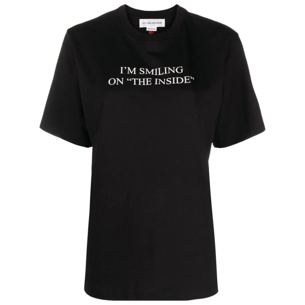 Victoria beckham - T-shirt 'Slogan-Print' pour Femmes