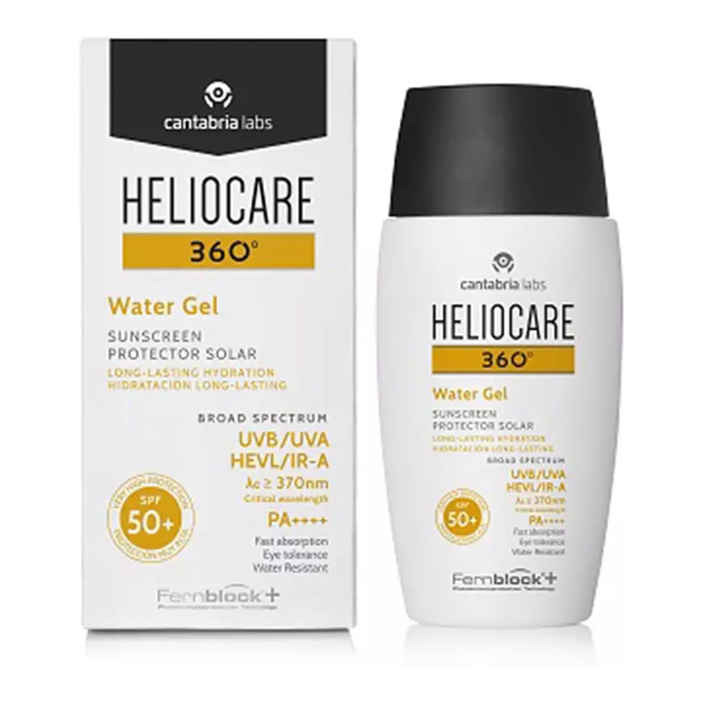 Heliocare - Crème solaire pour le visage '360° Water Gel SPF50+' - Tous types de peau, 50 ml
