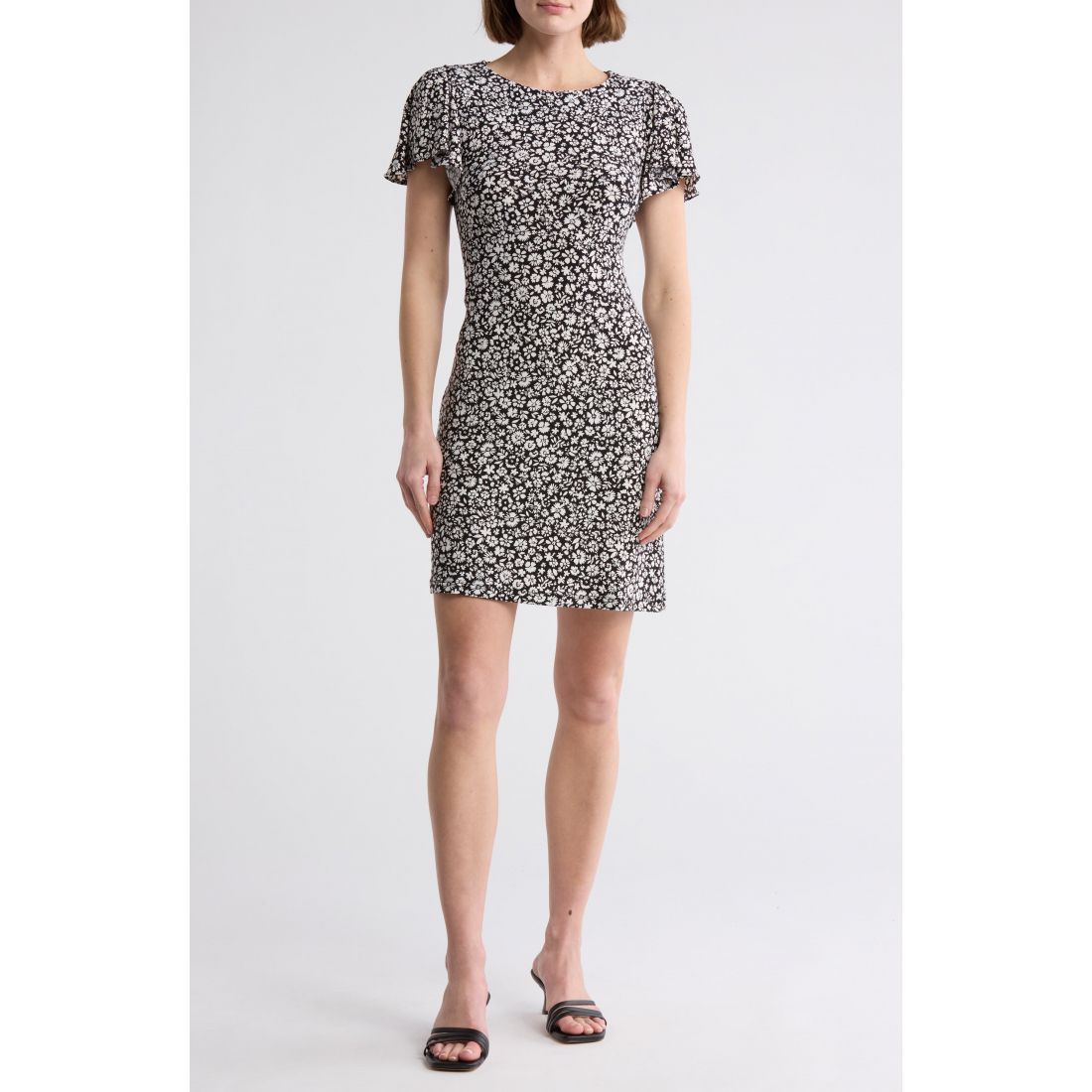 Tommy hilfiger - Robe mini 'Floral Flutter Sleeve Jersey Shift' pour Femmes