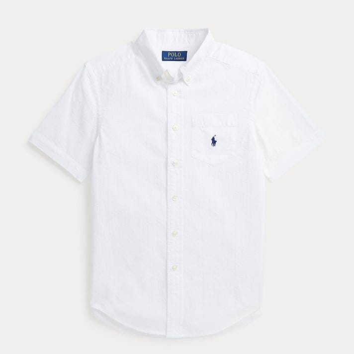Ralph lauren kids - Chemise à manches courtes 'Seersucker' pour Grands garçons