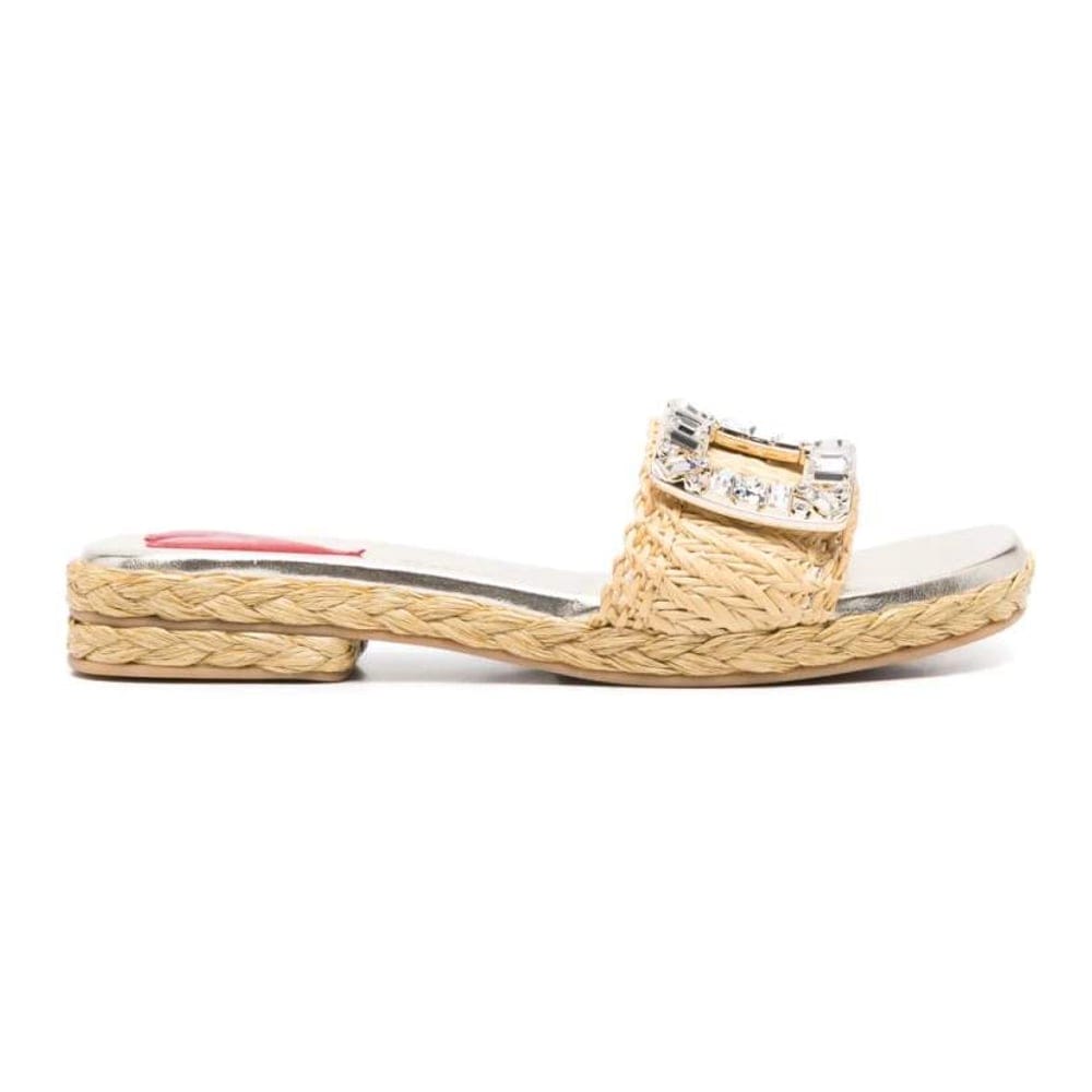 Roger vivier - Sandales plates 'Crystal-Embellished' pour Femmes