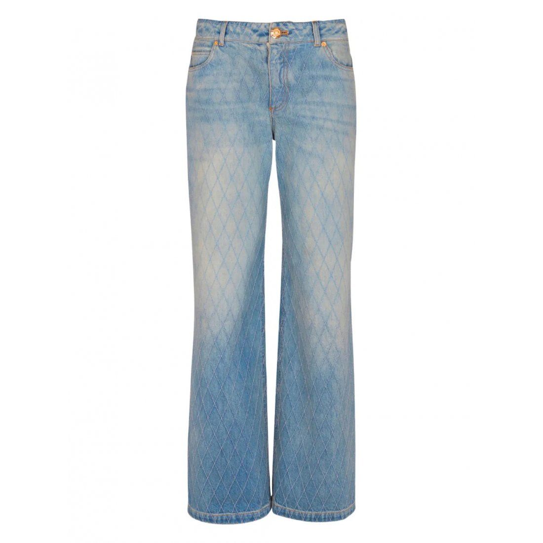 Balmain - Jeans 'Diamond-Stitched' pour Femmes
