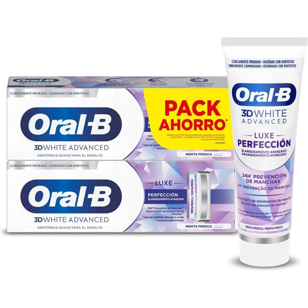 Oral-b - Dentifrice '3D White Advanced Luxe Perfection' - 75 ml, 2 Pièces