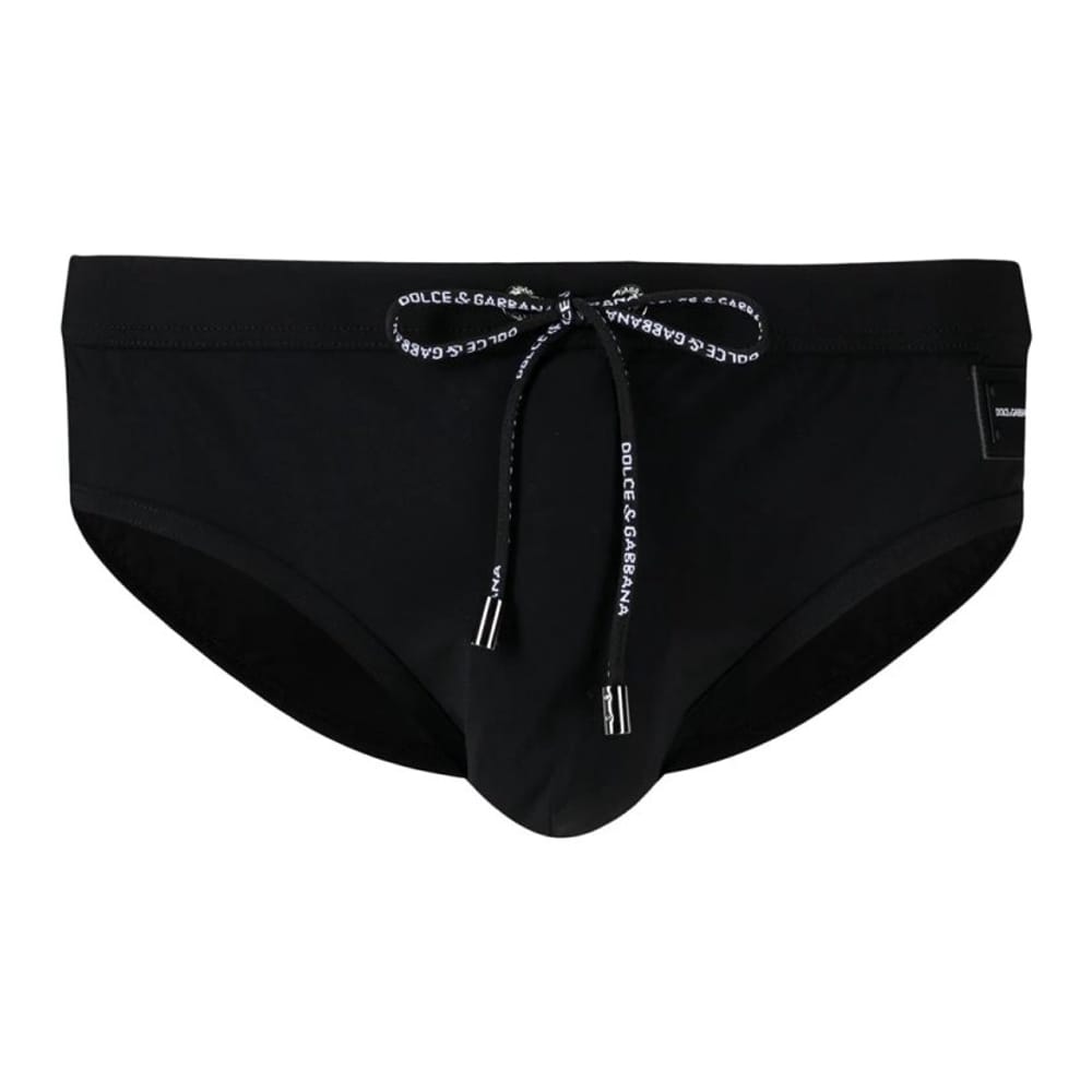 Dolce&gabbana - Short de bain 'Logo-Print Drawstring' pour Hommes