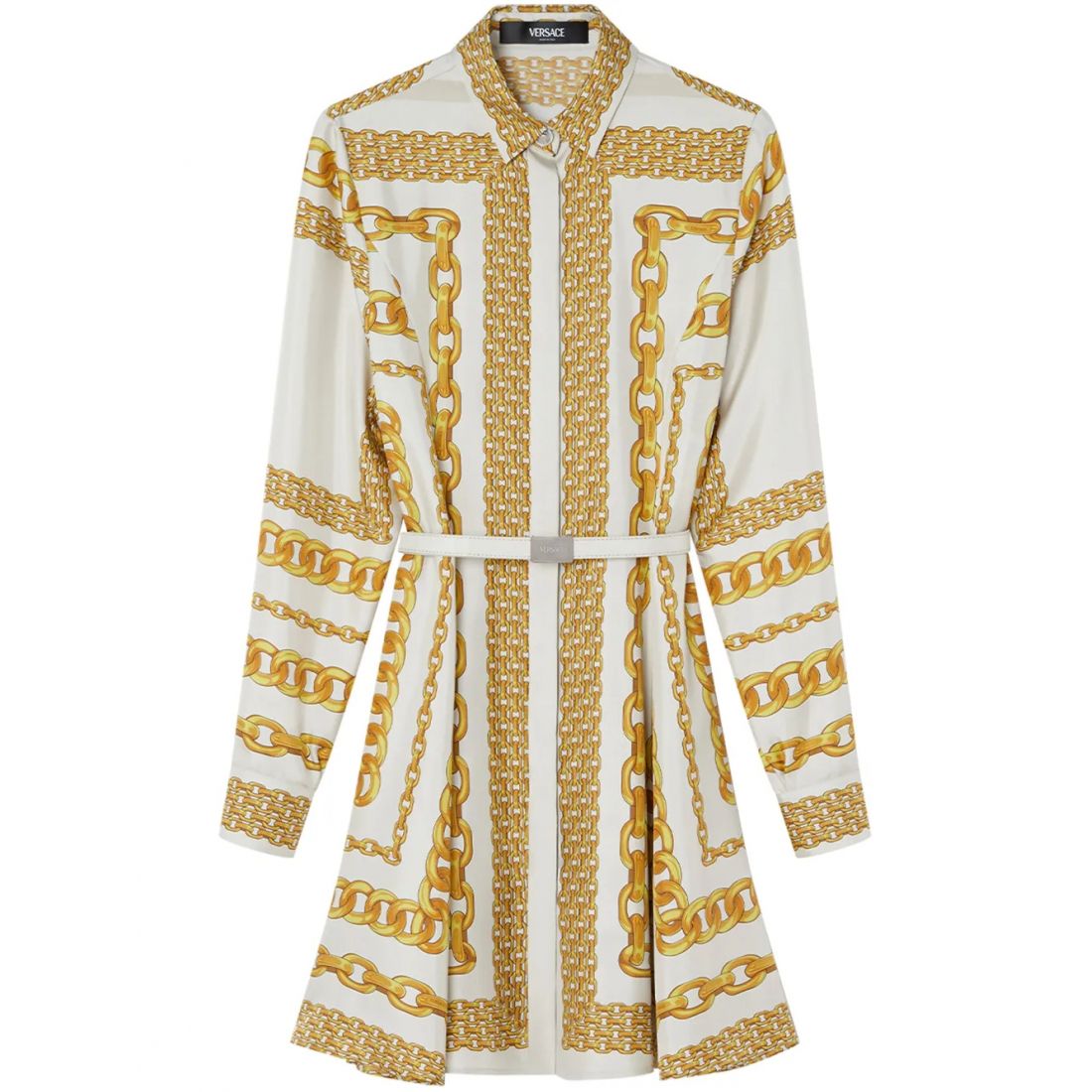 Versace - Robe chemise 'Treasure Silk Midi' pour Femmes