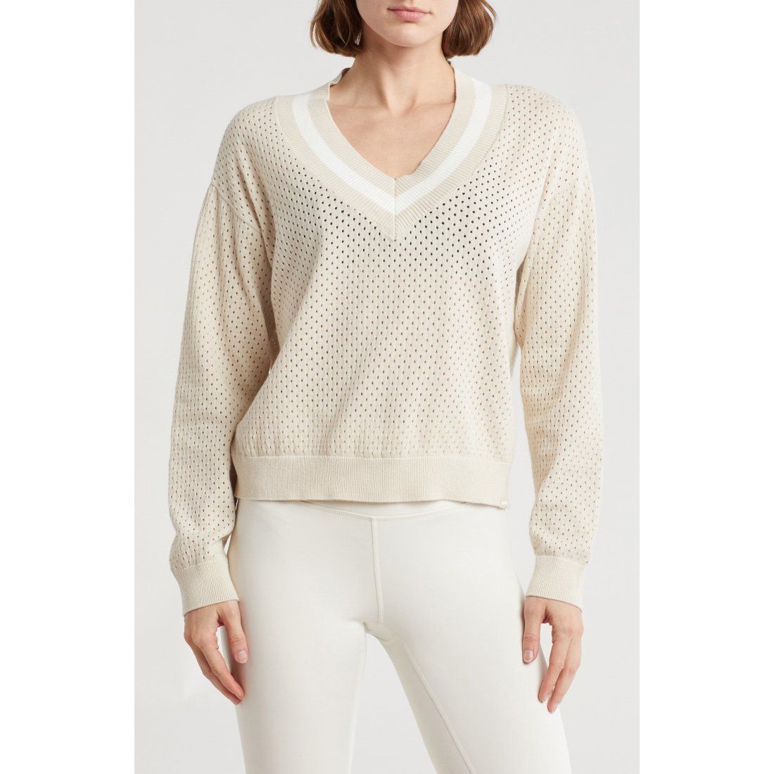 Dkny - Pull 'Sport Mesh V-Neck' pour Femmes
