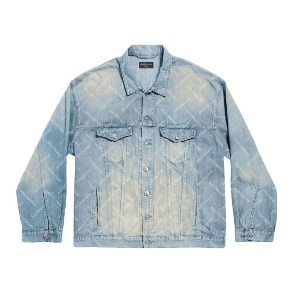 Balenciaga - Veste en jeans 'Logo' pour Hommes