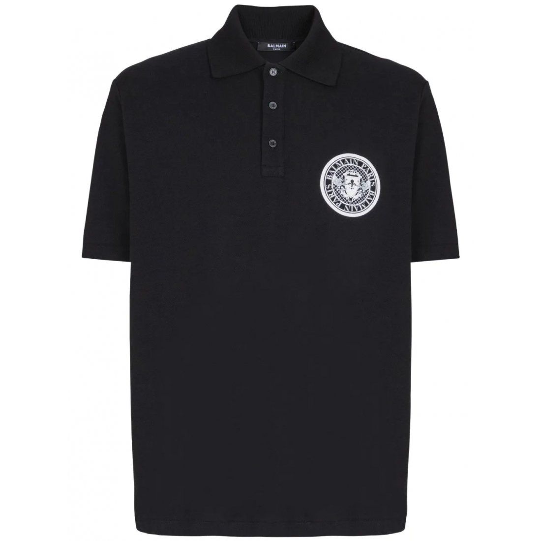 Balmain - Polo 'Coin-Print' pour Hommes