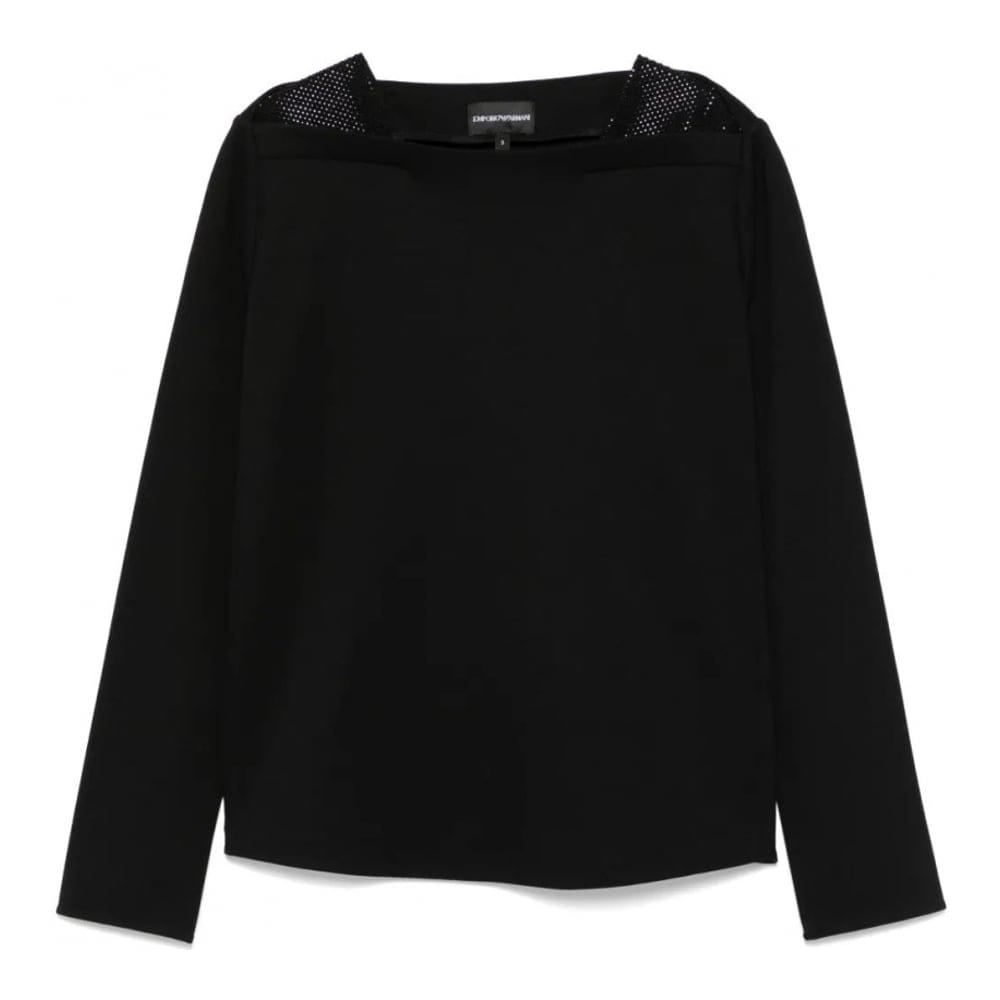Emporio armani - Sweatshirt 'Crystal-Embellished' pour Femmes