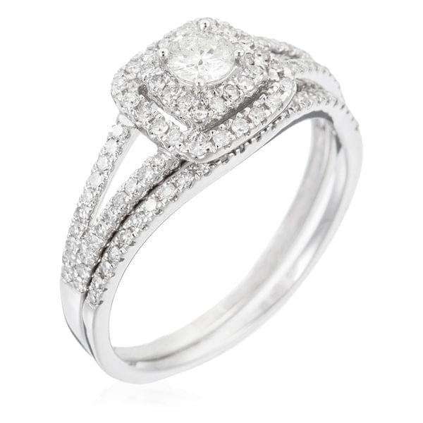 Comptoir du diamant - Bague 'Carré Somptueux' pour Femmes