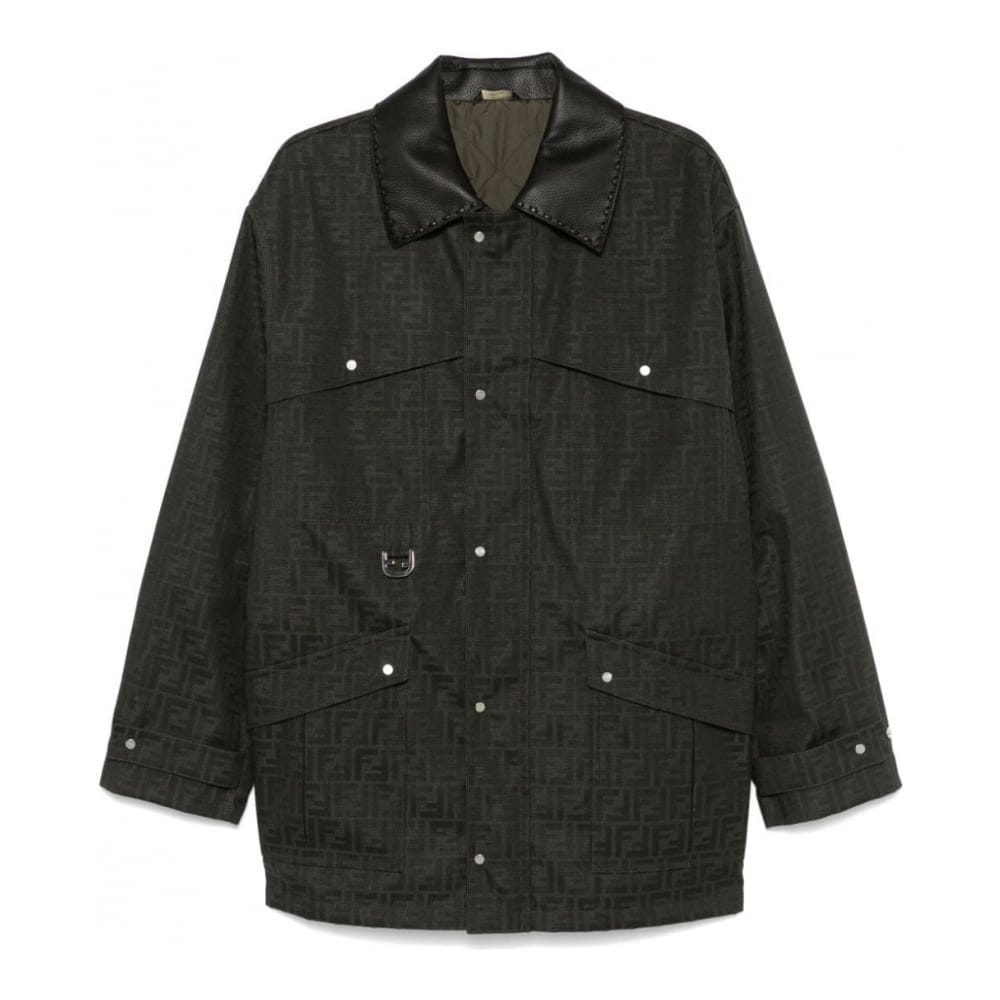 Fendi - Manteau 'Logo-Waxed' pour Hommes