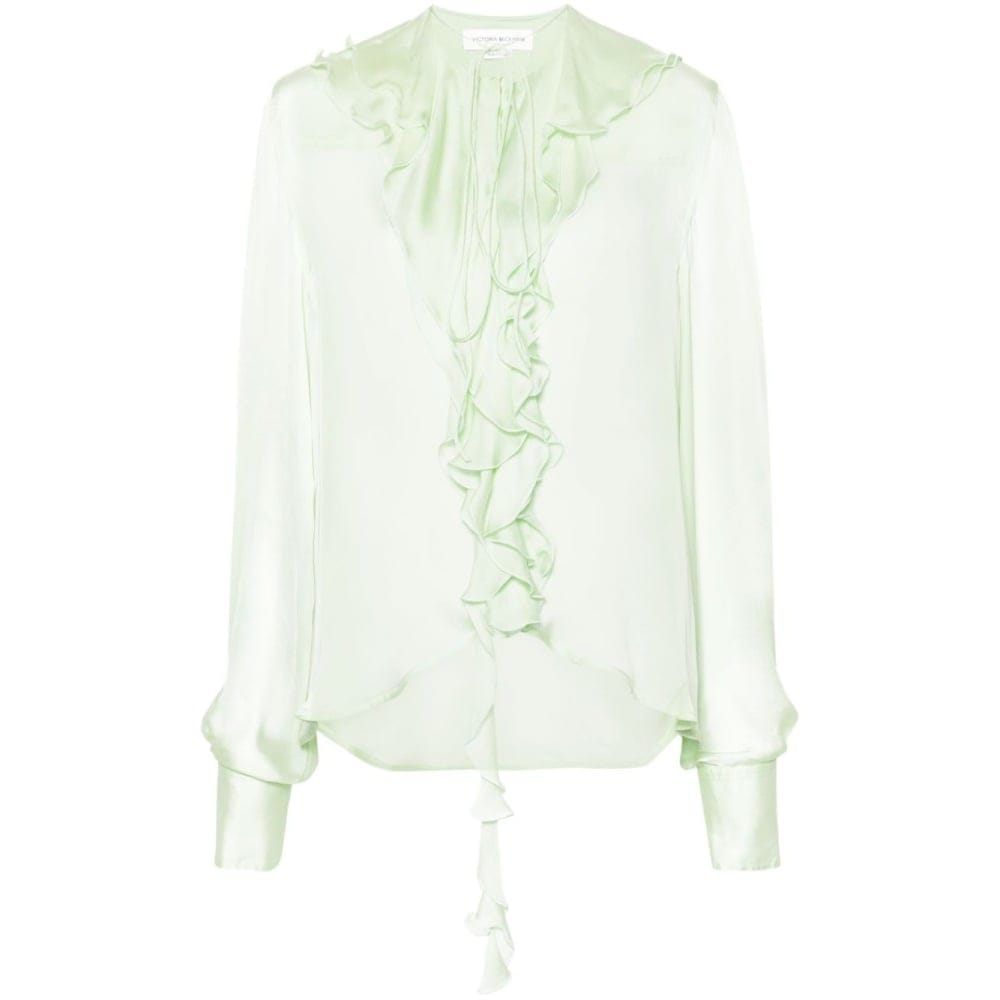 Victoria beckham - Chemise 'Romantic Semi-Sheer Ruffled' pour Femmes