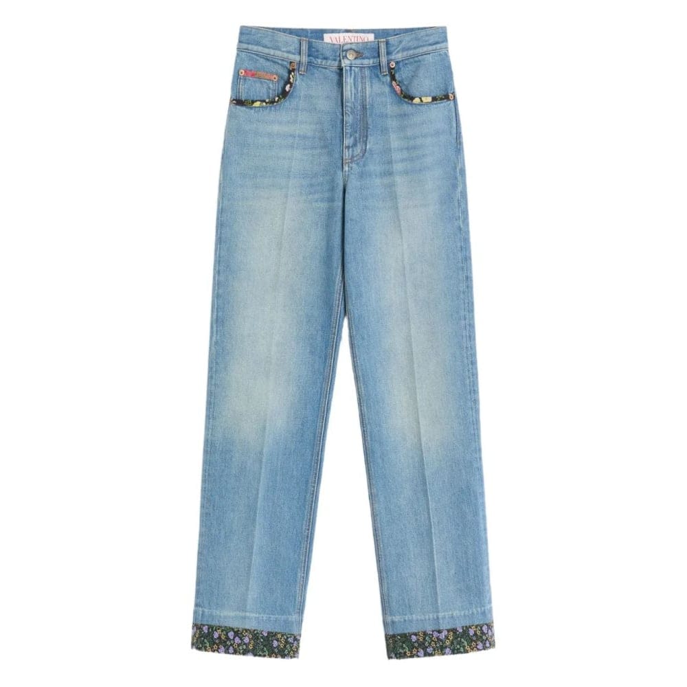 Valentino - Jeans 'Floral-Trim' pour Femmes