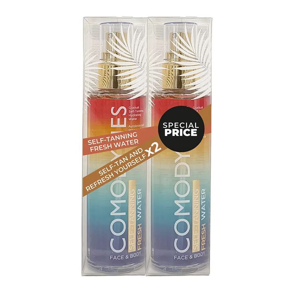 Comodynes - Eau auto-bronzante 'Fresh Water' - Tous types de peau, 100 ml, 2 Pièces