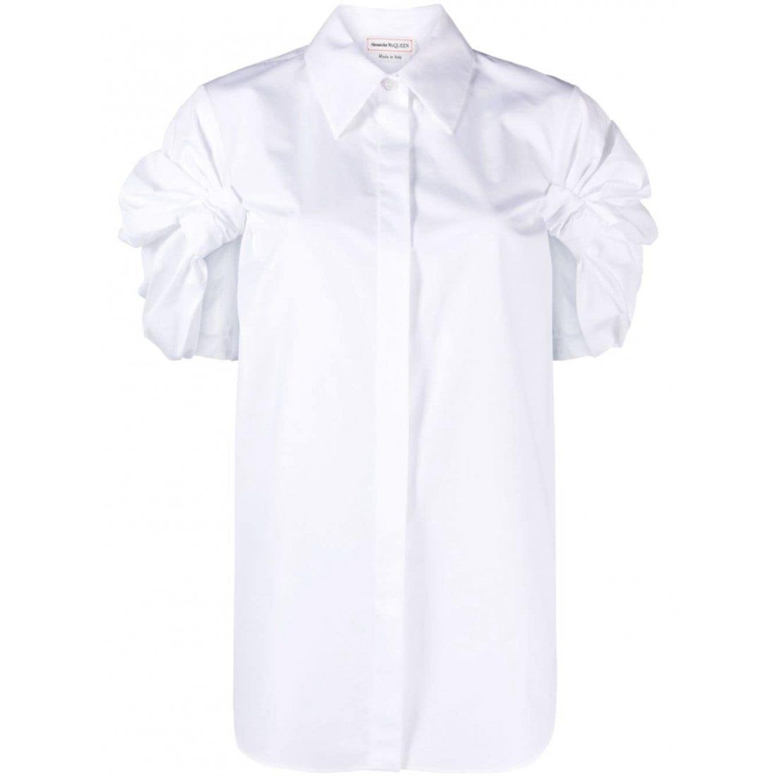 Alexander mcqueen - Chemise à manches courtes 'Ruched-Detailed' pour Femmes