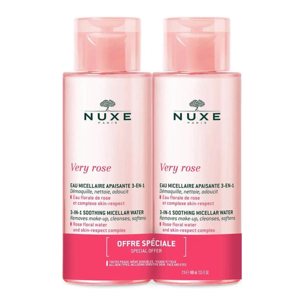 Nuxe - Very Rose Duo Eau Micellaire Apaisante 3-En-1 - 400 ml, 2 Pièces