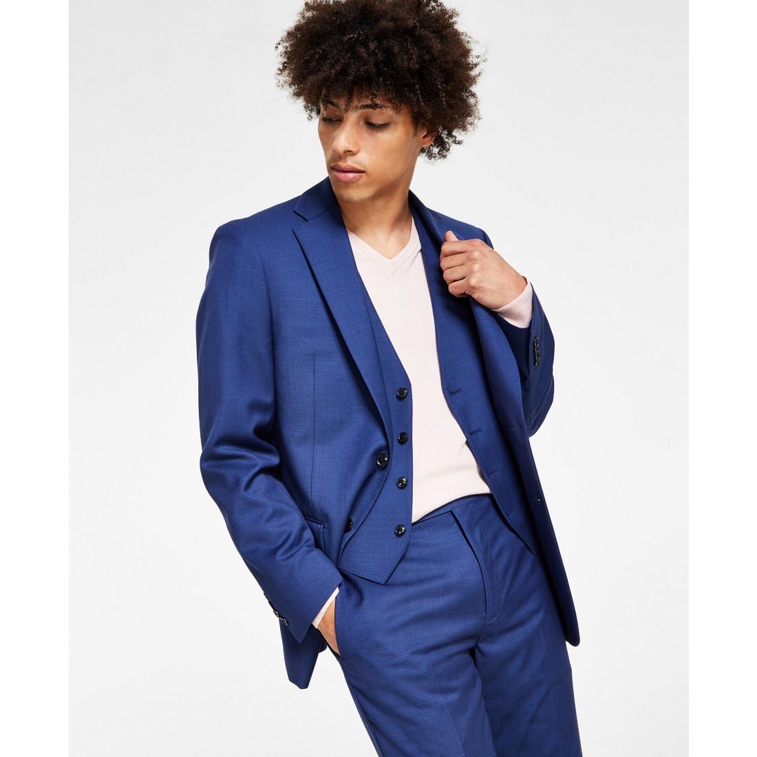 Calvin klein - Veste de Costume 'Slim-Fit Wool-Blend Stretch' pour Hommes