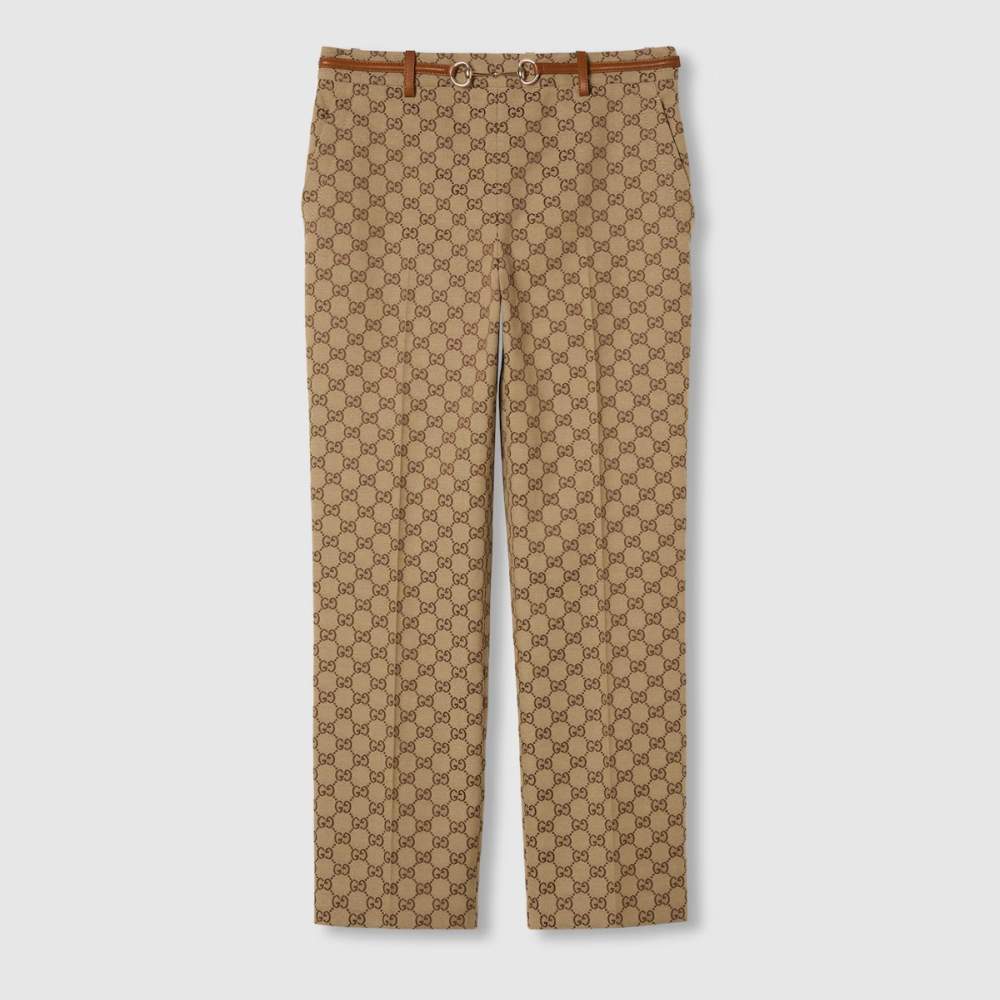 Gucci - Pantalon 'GG With Horsebit' pour Femmes