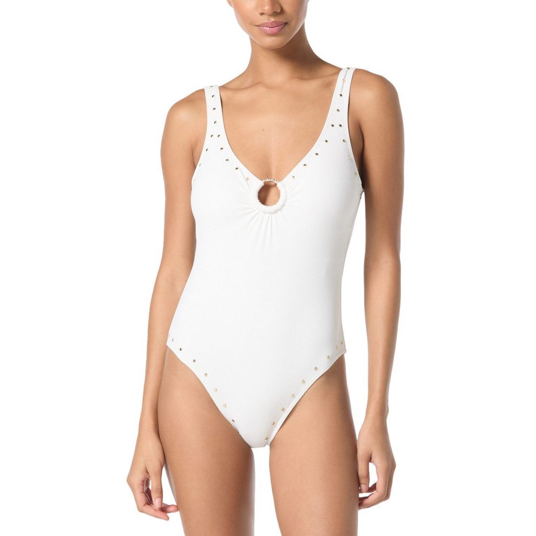 Michael kors - Maillot de bain 'Crepe Ring-Front Scoop-Neck' pour Femmes