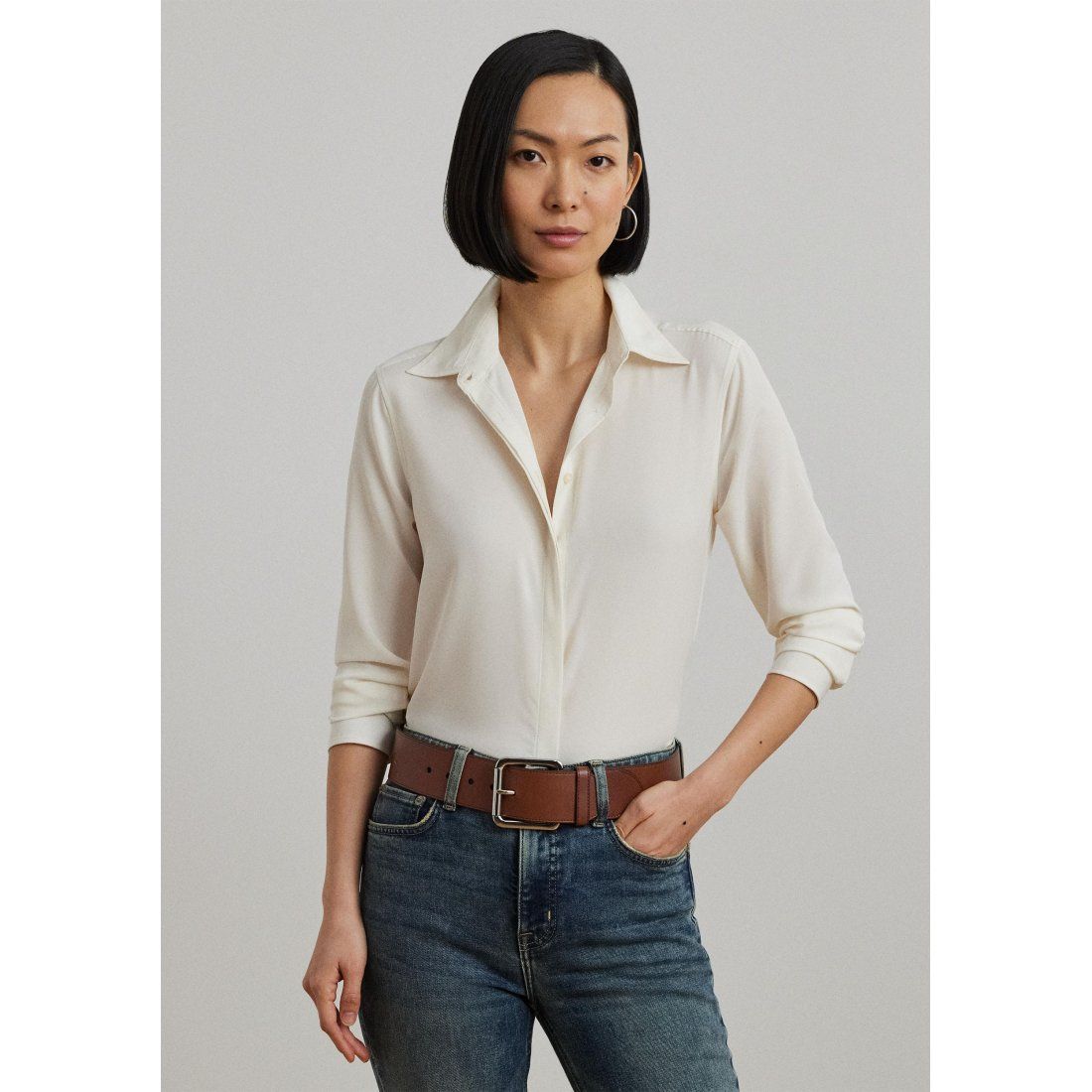 Lauren ralph lauren - Chemise 'Classic Fit Crepe' pour Femmes