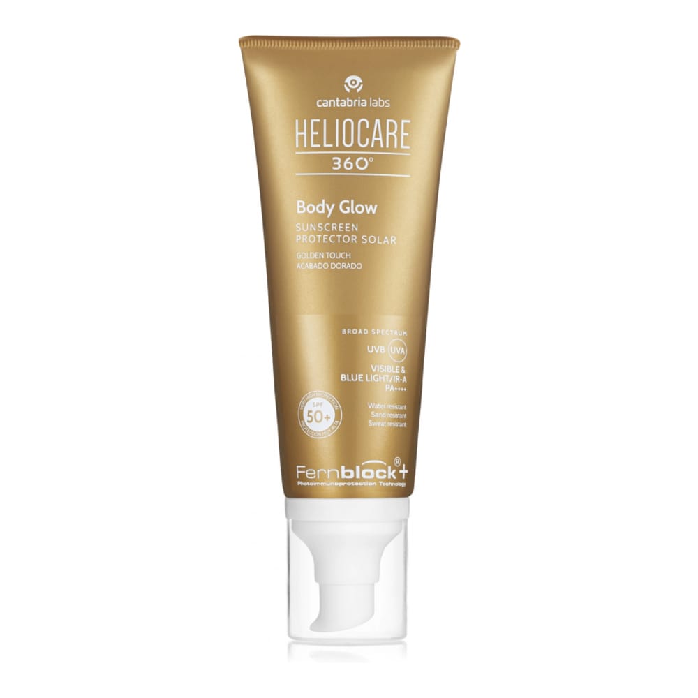 Heliocare - Crème solaire pour le corps '360° Body Glow SPF50+' - Peaux sensibles, Tous types de peau, 100 ml
