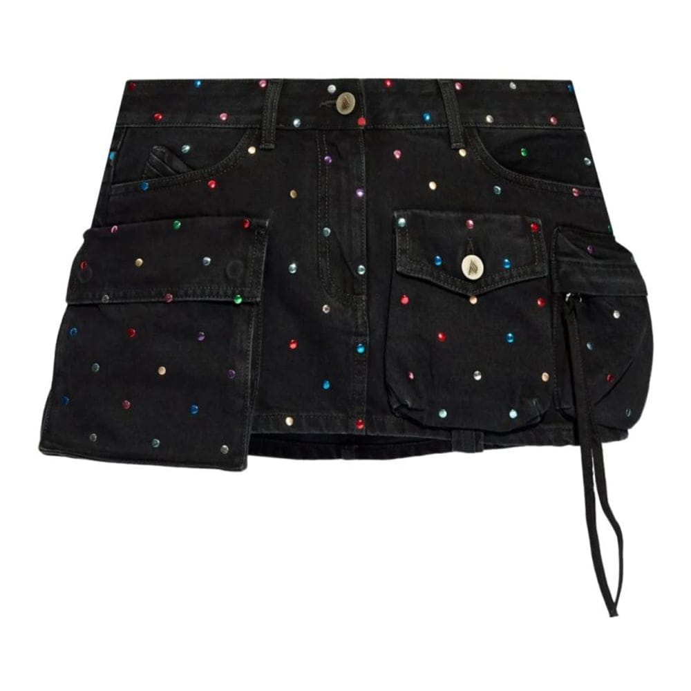 The attico - Jupe en Jean 'Rhinestone-Embellished' pour Femmes